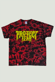 PROJECT FEAR - METAL - CRYSTAL TIE-DYE - T-SHIRT -  RED/BLACK