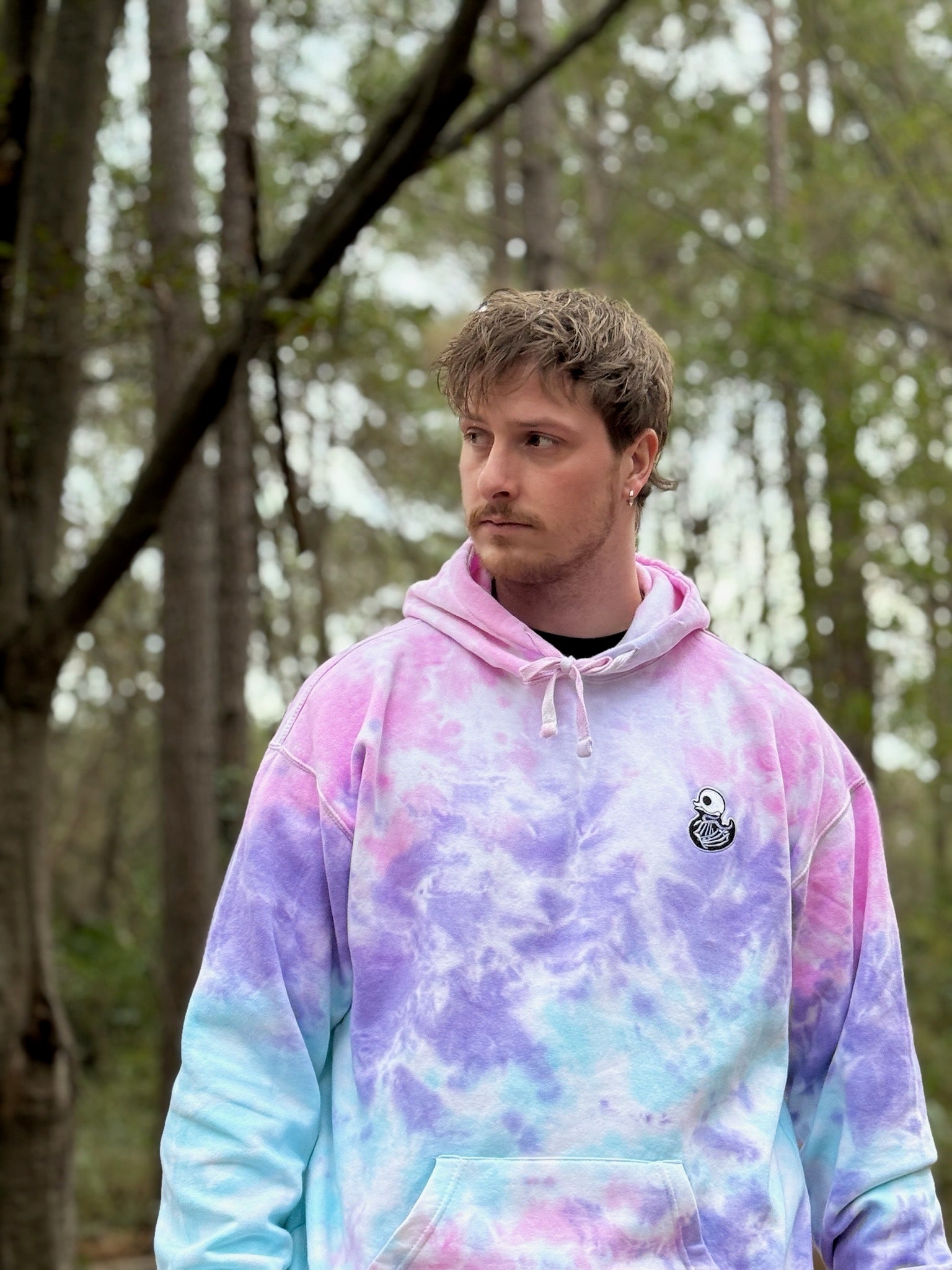 COTTON CANDY - SKELIE DUCKIE - TIE DYE HOODIE – FEAR GEAR
