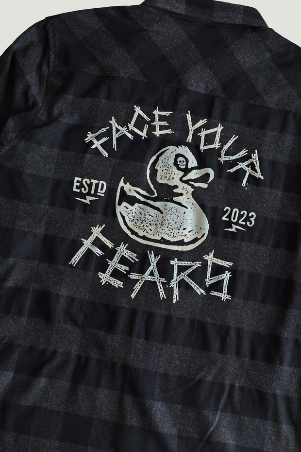 FACE YOUR FEAR - FLANNEL - CHARCOAL HEATHER/BLACK