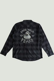 FACE YOUR FEAR - FLANNEL - CHARCOAL HEATHER/BLACK