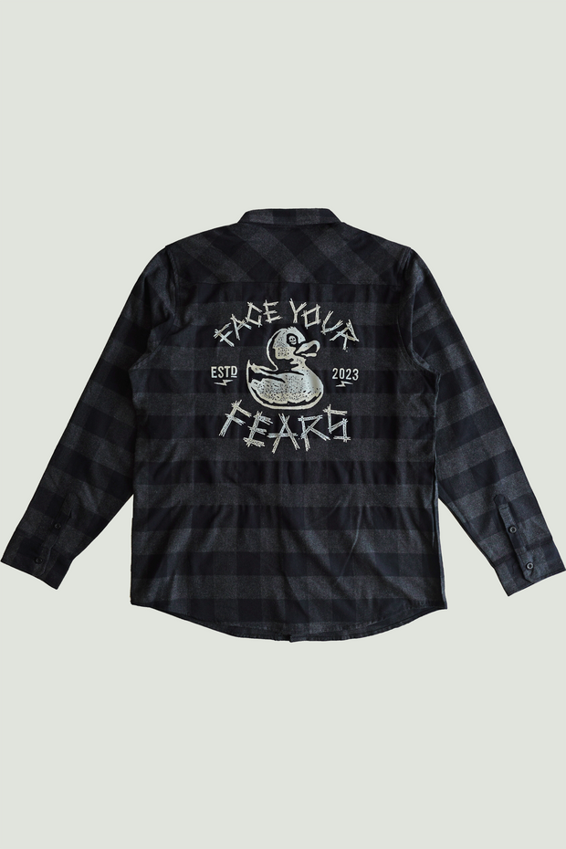 FACE YOUR FEAR - FLANNEL - CHARCOAL HEATHER/BLACK