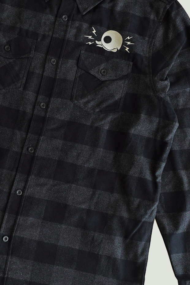 FACE YOUR FEAR - FLANNEL - CHARCOAL HEATHER/BLACK