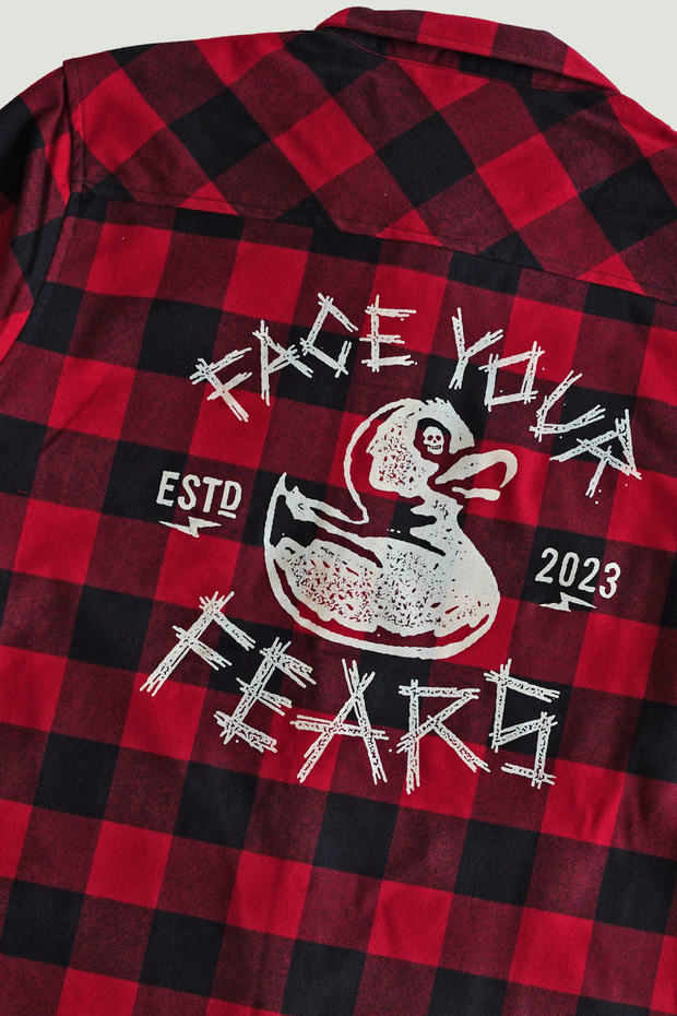 FACE YOUR FEAR - FLANNEL - RED/BLACK CHECK