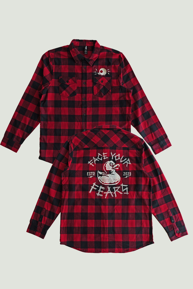 FACE YOUR FEAR - FLANNEL - RED/BLACK CHECK