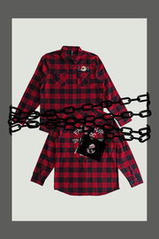 FACE YOUR FEAR - FLANNEL - RED/BLACK CHECK